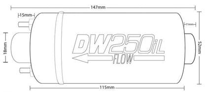 Deatschwerks DW250il in-line fuel pump Nuke Performance