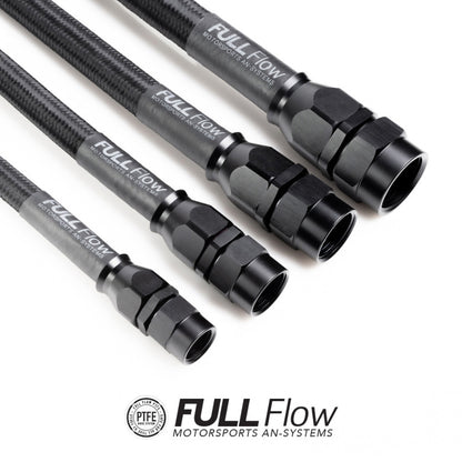 Black Nylon PTFE Stainless Braided Fuel Hose AN-8 FHS