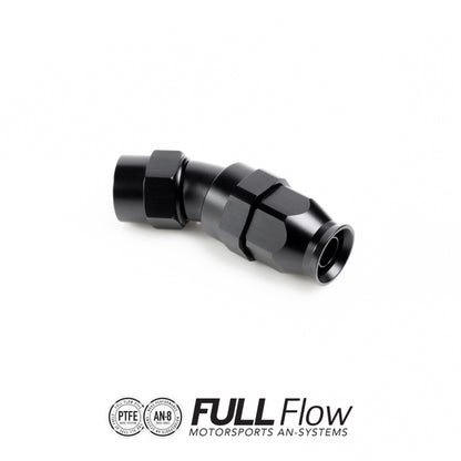 Full Flow PTFE Hose End Fitting 30 Degree AN-8 FHS