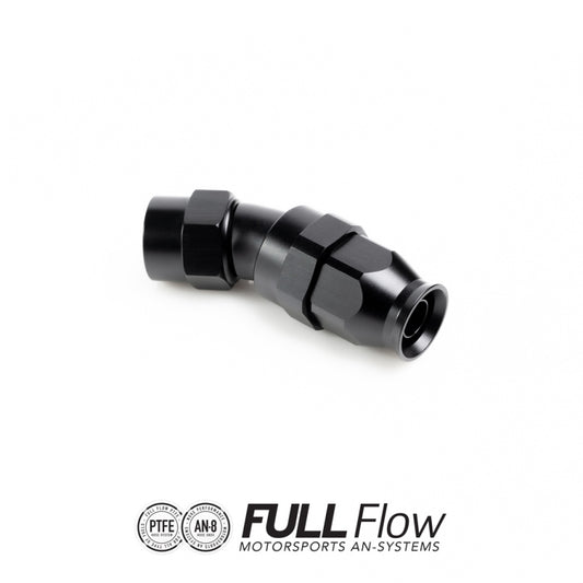 Full Flow PTFE Hose End Fitting 30 Degree AN-8 FHS