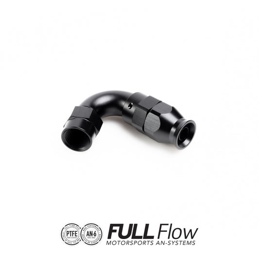 Full Flow PTFE Hose End Fitting 120 Degree AN-6 FHS