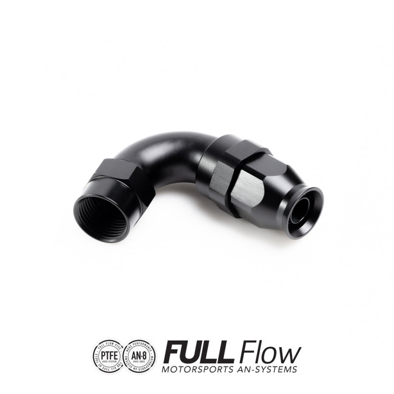 Full Flow PTFE Hose End Fitting 120 Degree AN-8 FHS