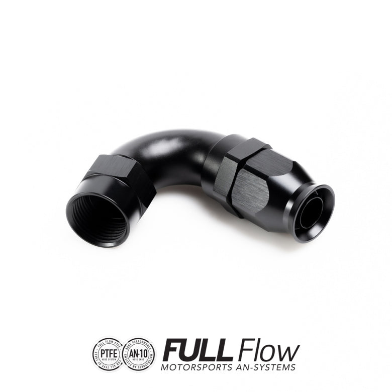 Full Flow PTFE Hose End Fitting 120 Degree AN-10 FHS