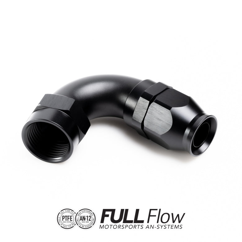 Full Flow PTFE Hose End Fitting 120 Degree AN-12 FHS