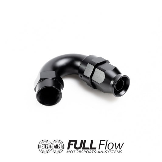 Full Flow PTFE Hose End Fitting 150 Degree AN-8 FHS