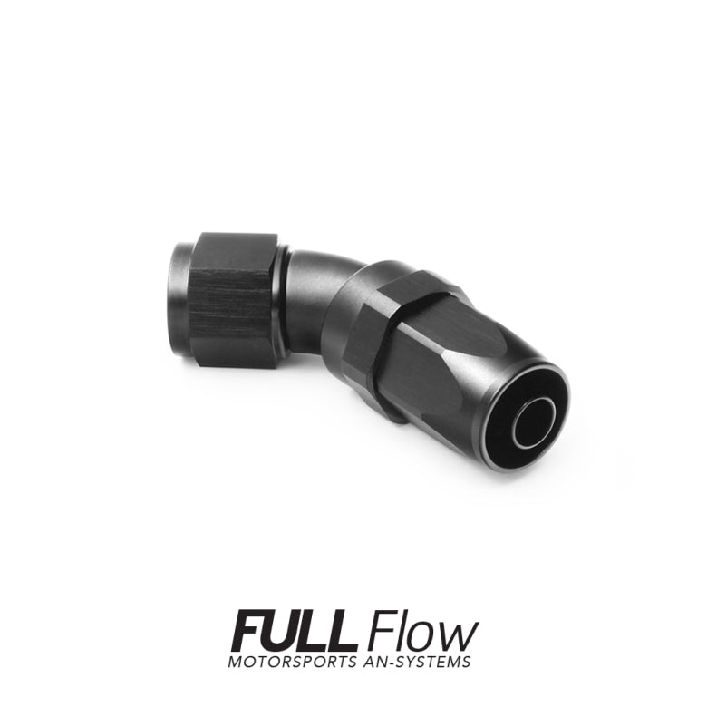 Full Flow AN Hose End Fitting 45 Degree AN-4 Nuke Performance