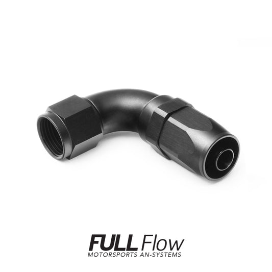 Full Flow AN Hose End Fitting 90 Degree AN-6 Nuke Performance