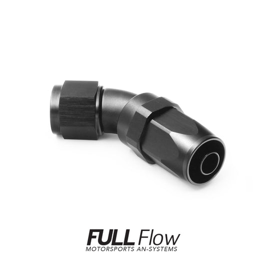 Full Flow AN Hose End Fitting 45 Degree AN-8 Nuke Performance