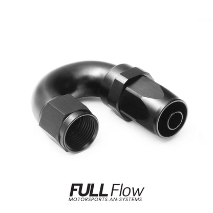 Full Flow AN Hose End Fitting 180 Degree AN-8 Nuke Performance