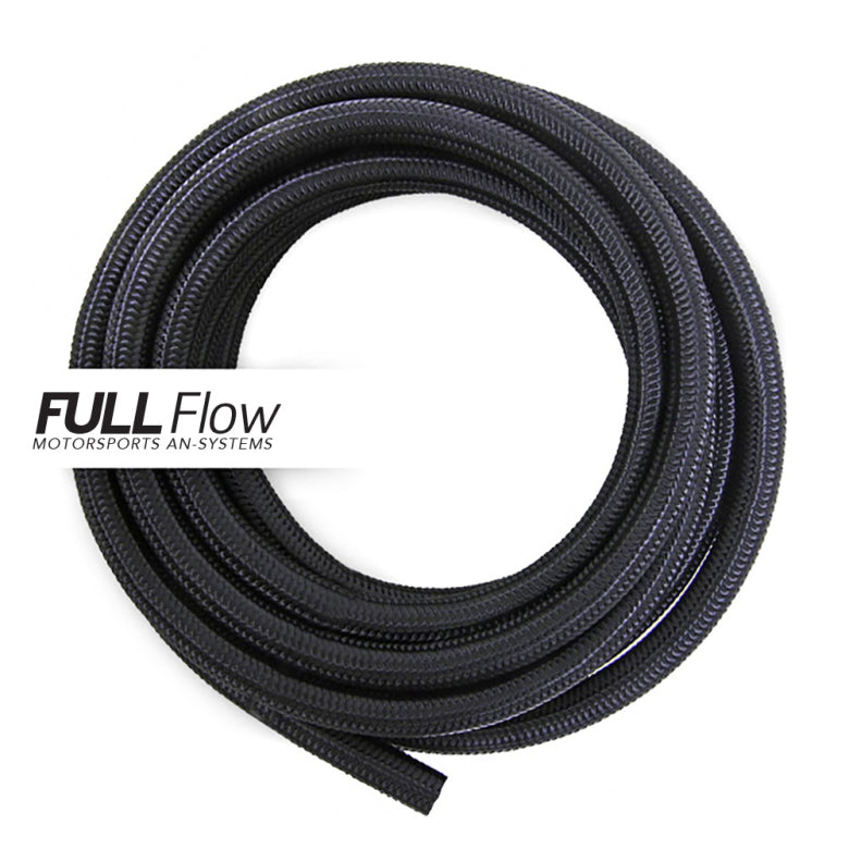 Black Nylon Braided Fuel Hose AN-12 Nuke Performance