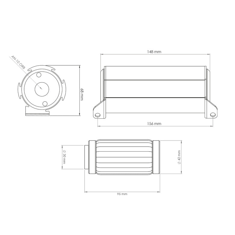 Fuel Filter 10 / 100 micron AN-10 Nuke Performance