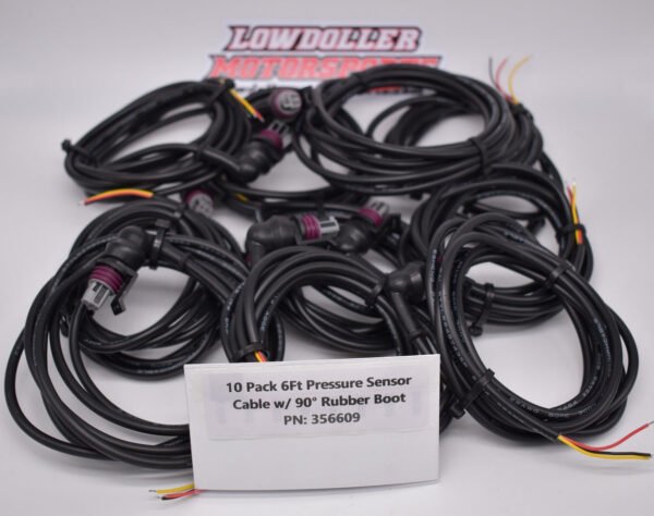 (10 pack) 6' Pre-Wired Cables with 90* Rubber Boot PN: 356609 - Image 5