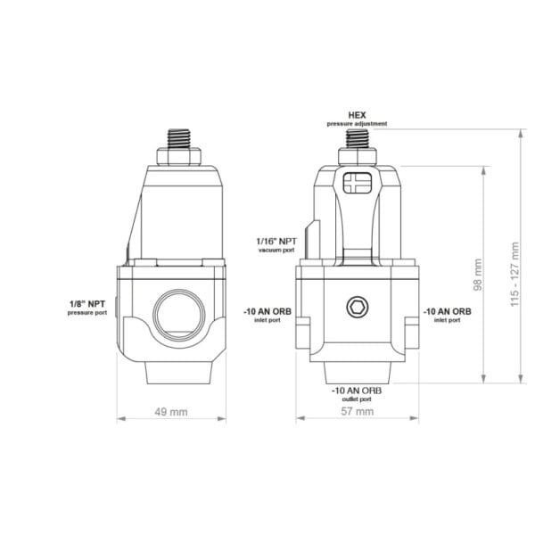 Nuke Performance Fuel Pressure Regulator FPR100x AN-10 (700-2000hp ) - Image 7