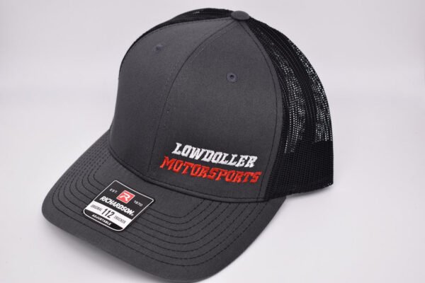 Charcoal Gray / Black Lowdoller Motorsports Snapback Hat - Image 2
