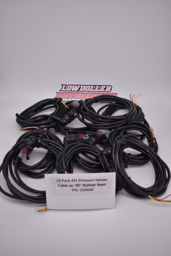 (10 pack) 6' Pre-Wired Cables with 90* Rubber Boot PN: 356609 - Image 6