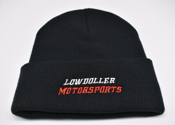 Black Lowdoller Motorsports Beanie V1