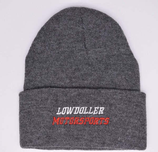Grey Lowdoller Motorsports Beanie V1 - Image 2