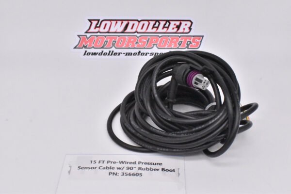 15 Ft Pressure Sensor Cable with 90* Rubber Boot PN: 356605 - Image 3
