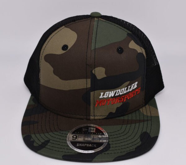 Camo Lowdoller Motorsports Snapback Hat - Image 3