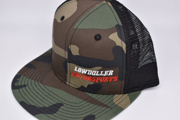 Camo Lowdoller Motorsports Snapback Hat - Image 2