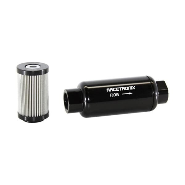 Racetronix Fuel Filter Housing, Ø50mm -10ORB, BLACK