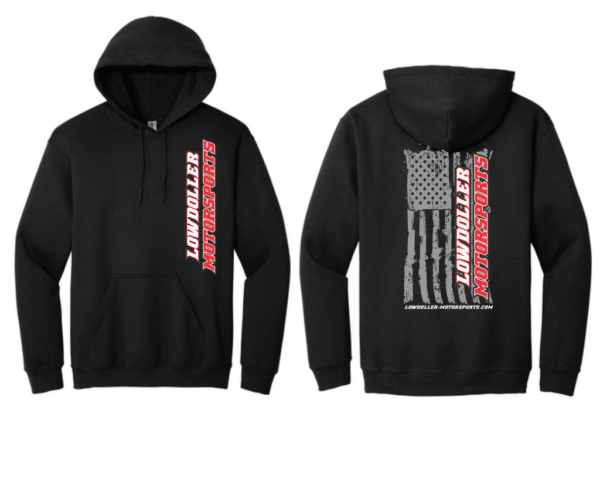 Lowdoller Motorsports Flag Hoodie - Black