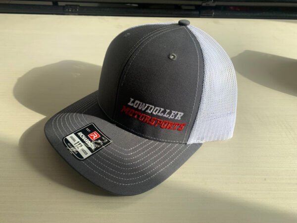 Charcoal Gray / White Lowdoller Motorsports Snapback Hat - Image 2