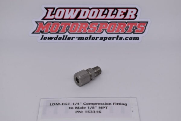 LDM- EGT-1/4" Compression Fitting to Male 1/8" NPT PN: 153316 - Image 6