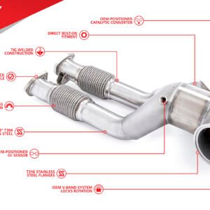 UNITRONIC 2.5TFSI EVO DOWNPIPE SPORT CAT & MIDPIPES